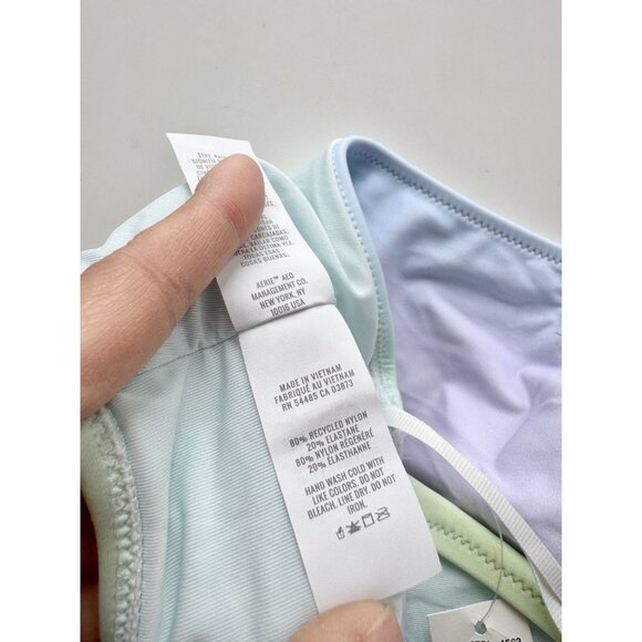 NWT AERIE Lime Fizz Ombre Cut Out One Piece Cheeky Swimsuit, Size M - Picture 15 of 16